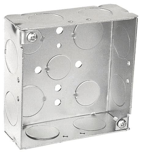 gent electrical box with excantrate ko's|4 In. Sq. Boxes, 2.